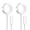 2026 Upgraded for Apple Watch Charger Magnetic USB C Fast Charging Cable | 2Pack Wireless iWatch Chager Cable Dual-Chip Compatible with Apple Watch Series Ultra/SE/11/10/9/8/7/6/5/4/3/2-3.3FT,White - color: White+White, size: 1.0M