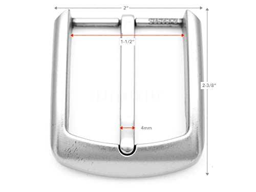 CRAFTMEMORE 1.5 Inches Belt Buckle Single Prong Buckle for Replacement DIY Leather Craft HRBK D82575 - color: Antique Silver
