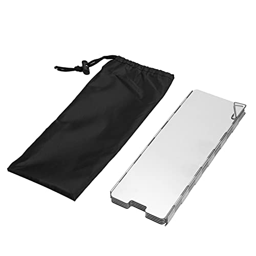 Camp Stove Windscreen, 10 Plates Lightweight Camping Stove Windshield Folding Outdoor Picnic Cooker Wind Screen for Camping Burner, Backpacking, Butane, Alcohol Stoves Wind Shield - size: 10 Plates Windscreen