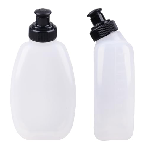 Running Water Bottle Handheld Plastic Flask Hydration Vest Packs Waist Belt Replacement for Runners Marathon Cycling Hiking - color: 01 Water Bottles - 280ml/9.5oz - 2 Packs