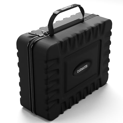 Casemaster Maxx 4 Dart Case, Holds 12 Steel Tip or Soft Tip Darts Fully Assembled, Hard Shell EVA Darts Case, 20 Accessory Pockets, Black - color: Black, size: 4 Dart