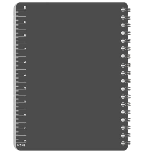Waterproof Spiral Notebooks 8.5"x11", Universal Grid, Grey Cover, 2PCS | Stone Paper Spiral Notebooks 8.5 x11 with PVC Cover , 2 Pack, 100 Pages per All-weather Notepad - color: Grey, size: Large