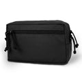 Tactical Admin Pouch Molle, 500D Nylon Water-Resistant EDC Gear Organizer, Horizontal Utility Tool Bag for Chest Rig & Vest, Large Capacity Medical EMT Sub-Pack with Mag Holder - color: Black