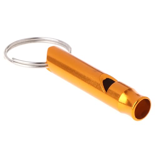 Aluminum Survival Whistle, 6Pcs Outdoor Survival Safety Whistle Whistle Keychain for Hiking Camping Random Color Aluminum Alloy