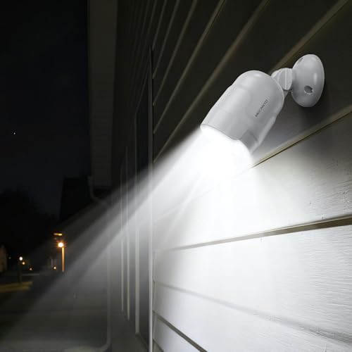 USB Rechargeable Motion Sensor Light Outdoor, 4000mAh Built-in Battery 600 Lumen Spotlight, IP65 Waterproof Cordless Wall Light for Porch Garage House - color: 2 Pack White