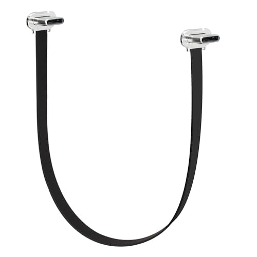 90 Degree USB C Short Flat Cable Dual Angle USB C Male to Male PD 65W Fast Charge Data Cord for Power Banks Phone Tablet(150mm/5.9in) - size: 5.9 inches