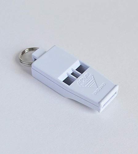 ACME genuine No. 636 Tornado slimline AIRFAST Whistle. BPA free plastic. Small-sized. High-pitch. Pealess. 122 dBA. Designed and made in the UK - color: White