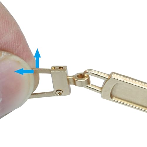 PHITUODA Gold Luggage Zipper Pull Replacement, 10 PCS | Detachable Metal, Zipper Pull Tab Repair Kit, For Clothing Jacket Coat Jeans, For Luggage Suitcase Purse Handbag - style: Gold