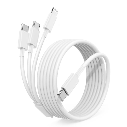 Multi Charging Cable USB C 6ft,3 in 1 Charging Cable and Lightning Cord Fast Charger for Multiple Devices,Triple Universal Charger with USBC to Multiple Connectors for iPhone 17 16 15 14 13 12 11-1PC - size: 1Pack-3in1