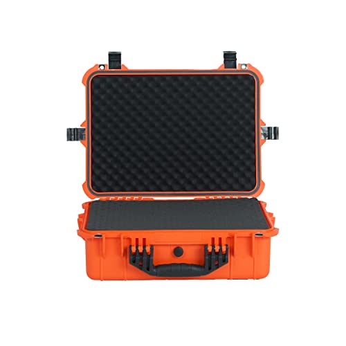 MEIJIA All Weather IP67 Waterproof Hard Camera Case,Hard Protective Case,Hard Case with Customizable Foam,Fit Use of Drones,Camera,Equipments,Pistols(Orange,19.78x15.77x7.41inches) - color: Orange, size: 19.78x15.77x7.41inches