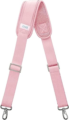 ZINZ Bag Shoulder Strap, Padded Adjustable Shoulder Strap Replacement - color: Pink, size: 57"