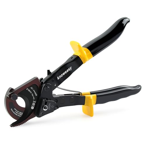 Ratchet Cable Cutter,Knoweasy Upgraded Cable Cutter and Ratchet Wire Cutter Works for Aluminum and Multi-core Cables up to 240mm - size: 325B