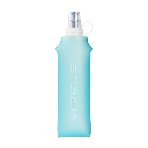 WRELS Soft Flasks Running Water Flask Folding Soft Water Bottles Small for Outdoor Sports Hiking Hydration Pack 5oz/8oz/17oz(SKY BLUE,17oz) - color: Green, style: 500ml/17oz