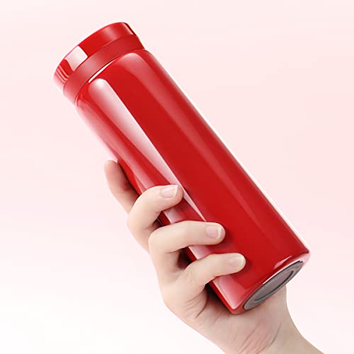 Mini Water Bottle Cute Water Bottle - 7 oz Tiny Insulated Vacuum 18/10 Stainless Steel Small Flask - Leak Proof & Spill Proof & Keeps Cold and Hot for Drink, Coffee, Tea - Red - color: Red, size: 6.8 Ounces