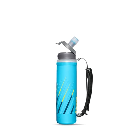 HydraPak SkyFlask Speed - Collapsible Handheld Running Water Bottle (350ml, 500ml, 500ml Insulated) - Adjustable Strap, Lightweight, Spill-Proof Cap - color: *NEW* Malibu Blue, style: 500ml