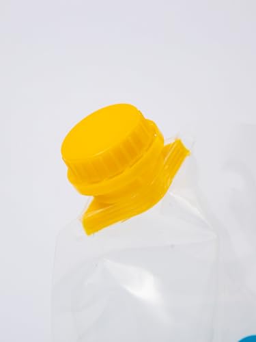 Collapsible Emergency Water Container Bag,WaterStorageCube,Flat Folding,BPA Free Food Grade,Clear Plastic Storage Jug for Camping Hiking Backpack,No-Leak Freezable,Water Bottle 1.3 Gallon/2pcs