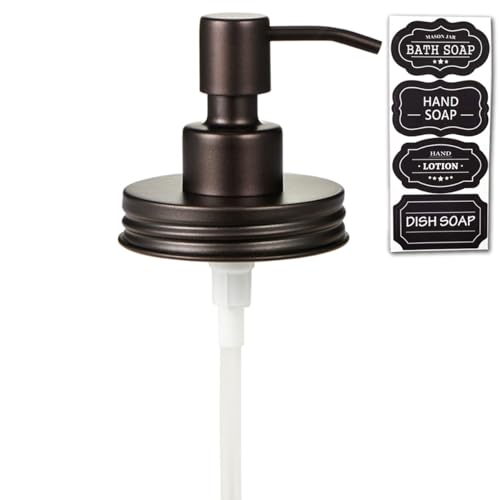 Amolliar Mason Jar Liquid Soap Dispenser Lid, Bathroom Decor, Bronze 1 Pack | Refillable Lotion Soap Pump16OZ Regular Mouth Jar, Hand Soap, Dish, Stainless Steel Soap Pump Lid, Farmhouse Bathroom Decor - color: Bronze, size: 1 Pack