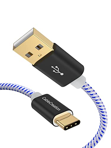 Short USB C to USB A 0.8ft,USB A to Type C Cord for iPhone/Laptop/Carplay | Anti Tear Braided, 0.5ft~10ft, 3A Fast Charging, 480Mbps, 56Kohm Pull-up Resistor,for Powerbank Cellphone Android Auto - color: Blue, size: 0.8FT
