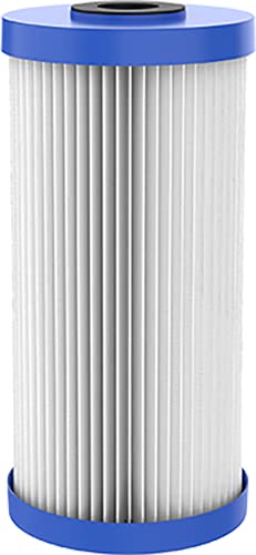 Pentair OMNIFilter RS6 Sediment Water Filter, 10" Whole House Heavy Duty Big Blue Pleated Replacement Cartridge, 10" x 4.5" (Pack of 2) - size: 1 Count (Pack of 2), style: 10 Inch x 4.5 Inch