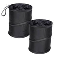 PUXING 2PCS Car Trash Can - Mini Collapsible Pop-up Car Garbage Can | Waterproof Hanging Car Trash Bag w/Elastic Band,Portable Garbage Bin for Car/Home,Travel