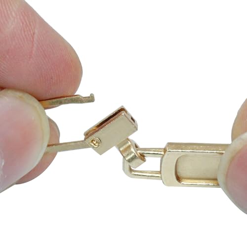PHITUODA Gold Luggage Zipper Pull Replacement, 10 PCS | Detachable Metal, Zipper Pull Tab Repair Kit, For Clothing Jacket Coat Jeans, For Luggage Suitcase Purse Handbag - style: Gold