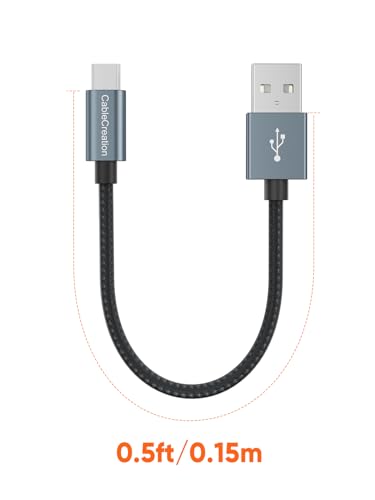CableCreation Micro USB Cable 0.5FT, Micro USB to USB Cable Triple Shielded - color: Grey, size: 0.5FT