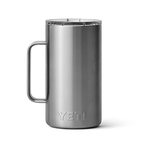 YETI Rambler 24 oz Mug, Vacuum Insulated, Stainless Steel with MagSlider Lid - color: Stainless