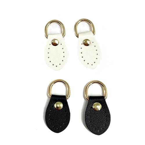 4 Pack Purse Strap Mount Hook PU Leather Sewing Buckle DIY Hanging D-Ring Clips Replacement for Purse Making Supplies Handbag Shoulder Belt Hardware Bag Crossbody Handmade Backpack Craft