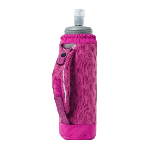 Nathan ExoDraw & ExoShot 2.0 Flask, Handheld Water Bottle for Marathons, Hiking, Ultra Running and Outdoor Activity - color: Magenta/Caribbean Blue, size: 14 Ounces
