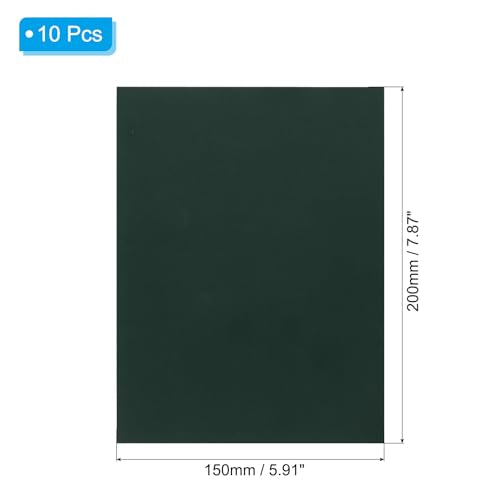 PATIKIL Down Jacket Repair Patch 6" x 8", 10 Pack Self Adhesive Nylon Fabric Patch for Tent Clothes Outdoor Camping Gear, Dark Green - color: Dark Green