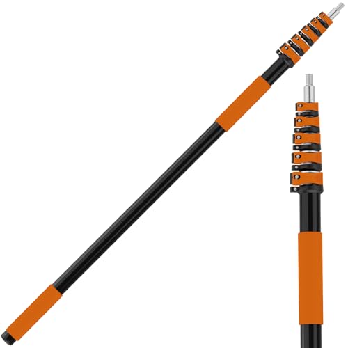 AgiiMan 30FT Reach Telescoping Pole - 5 to 24FT Extension Pole, Portable Aluminum Telescoping Rod with Easy Flip Lock, Paint Roller Extension Poles for Paint Dusting, Window Cleaning - size: 5FT-24FT