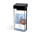 Klmnop Outdoor Brochure Holder, 4 x 9 Inch Waterproof Wall Mount Literature Box with Lid, Acrylic Brochure Holder for Pamphlet Map Menu Display(Black)