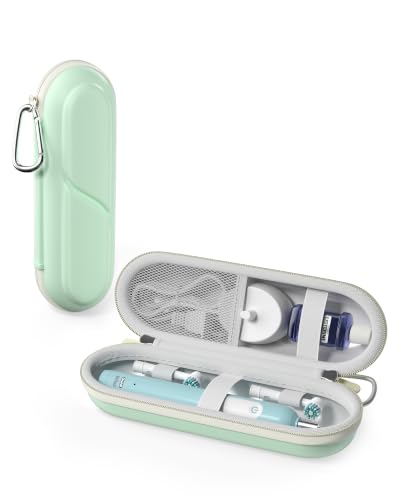 ProCase Toothbrush Travel Case for Oral-B/Oral-B Pro 1000 1500 5000 7000 7500 6000 9600/Philips Sonicare 4100 5100 1100 6100 5300 Oral-B iO Electric Toothbrush Portable Hard Container -Aqua - color: Aqua