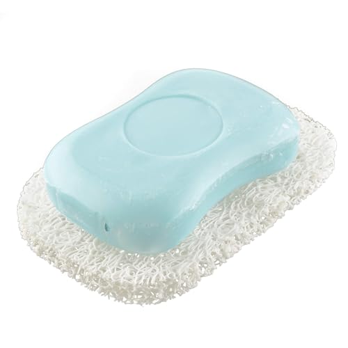 Snowkingdom 4 Pack White Soap Saver Holder for Bar Soap Shower Bathroom Dish Self Draining Lift Pad Porous Construction air circulate 2.9" x 4.5" PVC Non-BPA Non-Slip Durable - color: White