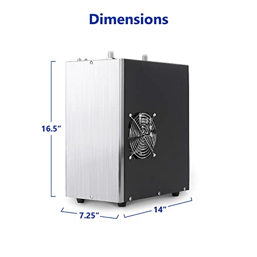 Express Water PC2000 Universal Chiller for Reverse Osmosis Water Filters | Built-in Cooling Fan, Dedicated 1/3 Gallon Cold Water Tank, Adjustable Temperature Knob, 1/4" Quick Connect Fittings Included - color: Chrome, style: Accessories