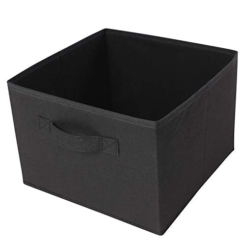 MAX Houser 4-Shelf Hanging Closet Organizer, Space Saver, Cloth Hanging Shelves with 2 Side Pockets, Foldable (Black) | Foldable Fabric Hanging Shelves for Closet, Cloth Hanging Shelves with 2 sturdy hanging hooks, Small Space Saver - color: Black-1