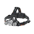 LED Headlamp Rechargeable, 6000 Lumens Super Bright Head Lamp, USB Rechargeable Headlight Flashlight with 3 LED Lights, 4 Modes, Zoomable, 90° Adjustable, Hiking, Hunting, Running, Fishing - color: Silver