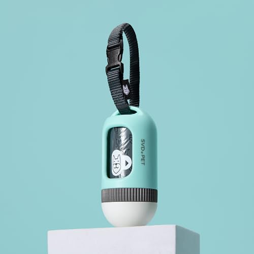 SVD.PET Dog Poop Bag Dispenser, Retractable Poop Bag Holder, Jade/White - color: Jade/White