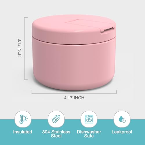 LOHASOK Kids Insulated Thermo for Hot Food Soup, 12oz - color: Light Pink, size: 12 ounces