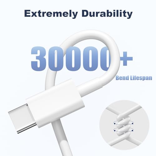 Car Carplay Cable for iPhone 17 16 15 Pro Max Air 3FT USB A to USB C Cable | USB C Charger Cord for iPad 10th Gen Pro Air 5th 4th Mini 6th Gen, Car Charging Cord - color: White, size: 3FT