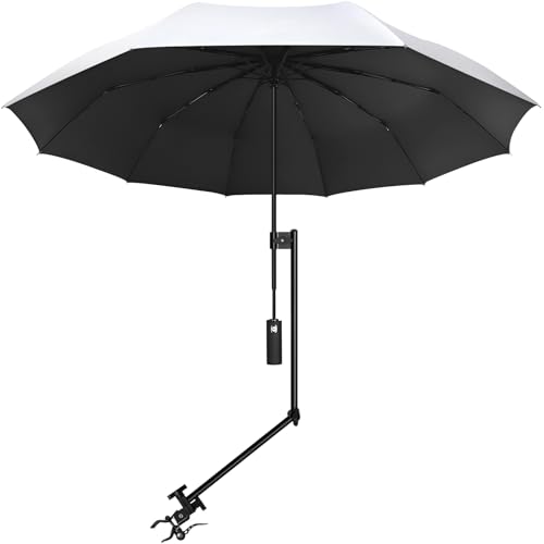 XLINGZA UPF 50+ Beach Umbrella with Adjustable Universal Clamp - style: Auto/L