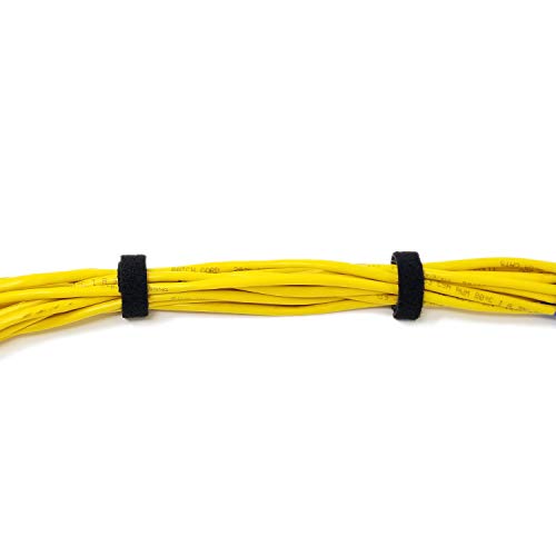16ft x 1/2 inch Hook Loop Cable Ties Roll | ENVISIONED Multipurpose Fastening Reusable Straps | Cut-To-Length Self Gripping Fastener | Cable Management Tape (White) - color: White Roll 16'