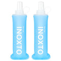 INOXTO Soft Flask,Collapsible Soft Water Bottles for Hydration Vests and Running Packs, Soft Flask Running Bottles for Hiking Cycling(250/500 ml) (2 PCS 250ML) - size: 2 PCS 250ML