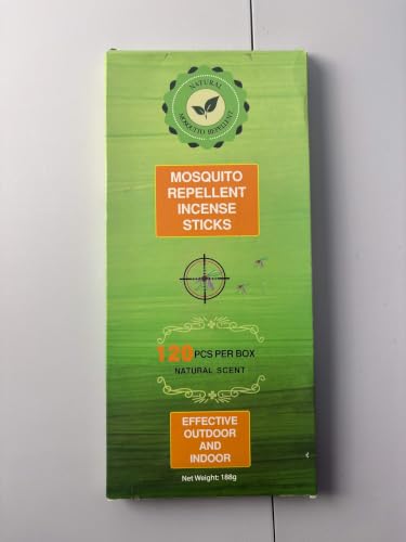 120 Pcs Mosquito Repellent, Citronella Oil Incense Sticks for Patio Camping - size: 1 Count (Pack of 120)