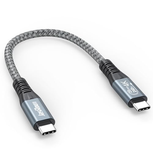 Short USB C Data Cable 6 inch with USBC 3.2 Gen 2 20Gbps/240W PD/4K