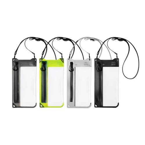 bitplay AquaSeal IPX8 Waterproof Phone Pouch, Outdoor Dry Bag with Adjustable Lanyard for Universal Phone Case,Vertical Wear, Black - color: Black