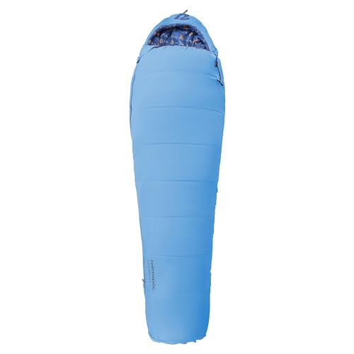 Retrospec Dream 25 Kids Sleeping Bag for Camping - Mummy Style, Water-Resistant, Lightweight 3lbs 3oz, Adjustable Length, Draft Collar, 25°F Rating - color: Cloud Dreamer