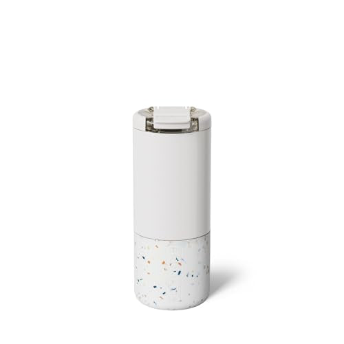 BrüMate Strova 18oz 100% Leakproof Insulated Coffee Mug | Ceramic-Lined Interior | Built-In Silicone Sleeve for Travel | Locking Flip Lid (Terrazzo) - color: Terrazzo