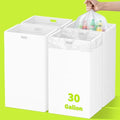 Kaiferty 30 Gallon Disposable Trash Cans for Parties, 4 Pack Extra Large Collapsible Pop Up Trash Can with Handles, Portable Cardboard Garbage Can & Recycling Bin for Party Kitchen Camping, White - size: 4 Pack - 30 Gallon