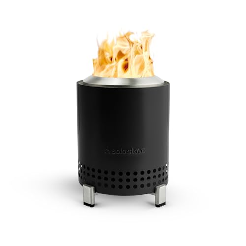 Solo Stove Mesa, 5.1 Inch Tabletop Fire Pit with Stand - Smokeless, Stainless Steel Fire Pit for Camping, Outdoor & Patio- Wood Burning or Pellet Fueled Portable Bonfire, 1.4lbs, Ash - color: Ash, size: Mesa